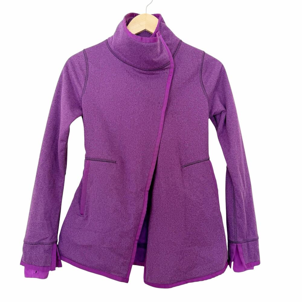 Ivivva by Lululemon Purple Big Business Wrap Jacket Sz 12